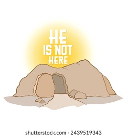 Happy Easter Sunday Day, He is Risen. Celebration of Resurrection