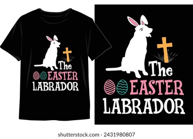 Happy Easter Sunday Dog t-shirt design. Bunny dog t-shirt design. Typography vector design