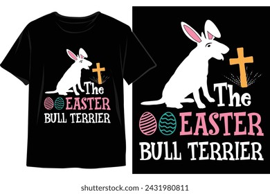 Happy Easter Sunday Dog t-shirt design. Bunny dog t-shirt design. Typography vector design