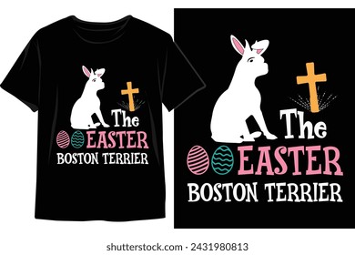 Happy Easter Sunday Dog t-shirt design. Bunny dog t-shirt design. Typography vector design