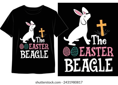 Happy Easter Sunday Dog t-shirt design. Bunny dog t-shirt design. Typography vector design