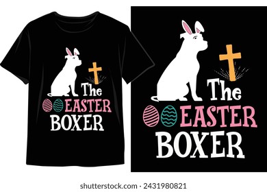 Happy Easter Sunday Dog t-shirt design. Bunny dog t-shirt design. Typography vector design