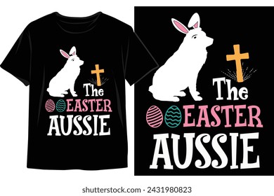 Happy Easter Sunday Dog t-shirt design. Bunny dog t-shirt design. Typography vector design