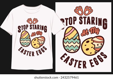 Happy Easter Sunday Dog t-shirt design. Bunny dog t-shirt design. Typography vector design