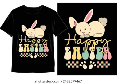 Happy Easter Sunday Dog t-shirt design. Bunny dog t-shirt design. Typography vector design