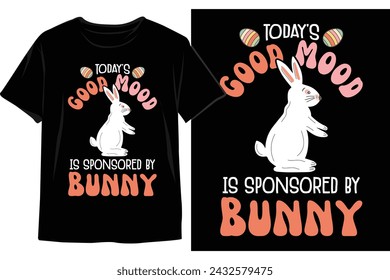 Happy Easter Sunday Dog t-shirt design. Bunny dog t-shirt design. Typography vector design