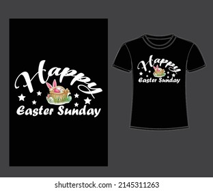 Happy Easter Sunday T shirt vector and Illustration.