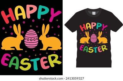 Happy Easter, Easter sunday t-shirt design vector tamplate.Easter sunday t -shirts design vector typography template,motivational quote , Easter sunday t -shirts design  ready for any print item.
