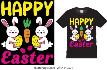 Happy easter, Easter sunday t-shirt design vector tamplate.Easter sunday t -shirt design vector template,motivational quote , Easter sunday t -shirt design  ready for print , poster, pod, banner.