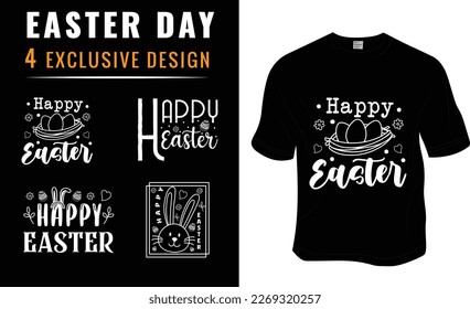 Happy Easter, SVG, Sunday, Easter T-Shirt Design.  Ready to print for apparel, poster, and illustration. Modern, simple, lettering.


