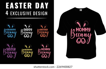 Happy Easter, SVG, Sunday, Easter T-Shirt Design.  Ready to print for apparel, poster, and illustration. Modern, simple, lettering.