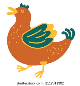 Happy Easter symbol. Spring set of Easter birds for holiday design and greeting cards. Logo in vintage, ethnic and folk style. Wedding invitation, declaration of love. For posters, decor easy to use