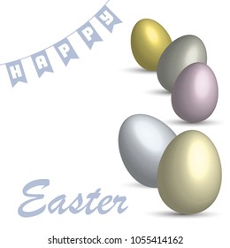 Happy easter template. Vector design