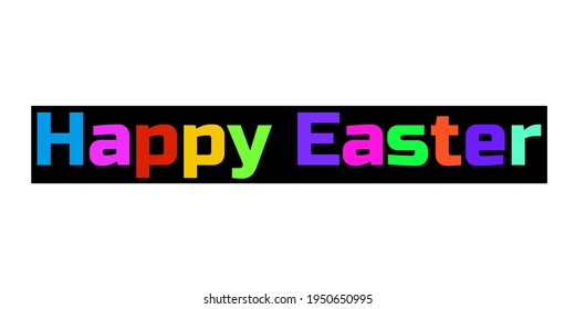 Happy Easter text isolated on white background