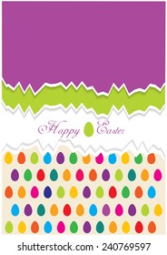 happy easter text on torn papers background