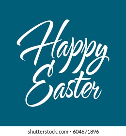 Happy Easter text in script or hand written font type