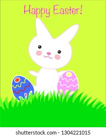 Happy Easter. Text, typography.