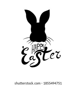 Happy Easter text. Vector illustration