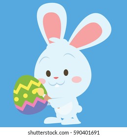 Happy easter theme with bunny