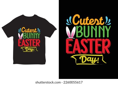 Happy easter t-shirt design template