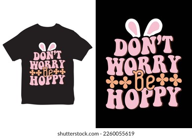 Happy easter t-shirt design template