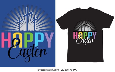 Happy Easter t-shirt design template 