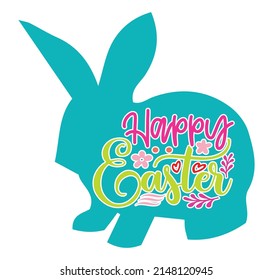 Happy Easter T-shirt And SVG Design, vector File. 