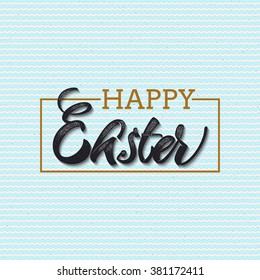 Happy easter - typographic calligraphic lettering