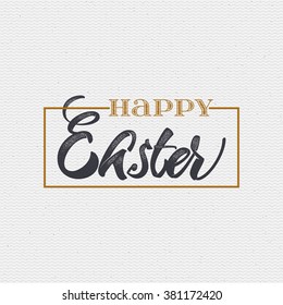 Happy easter - typographic calligraphic lettering
