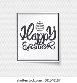 Happy easter - typographic calligraphic lettering