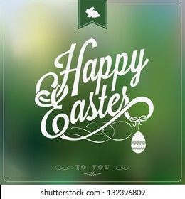 Happy Easter Typographical Background