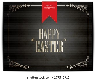 Happy Easter Typographical Background