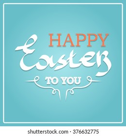 Happy Easter Typographical Background