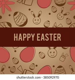 Happy Easter Typographical Background