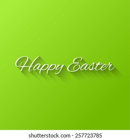 Happy Easter Typographical Background on a green gradient background