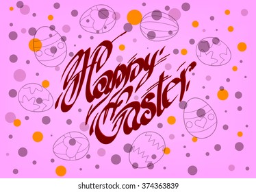 Happy Easter Typographical Background. Vector EPS 10. Easter card