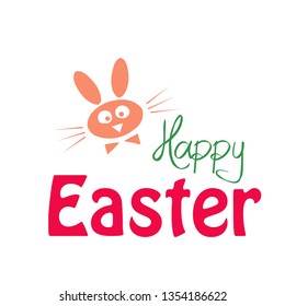 Happy Easter, typography design for print or use as poster, flyer or T shirt