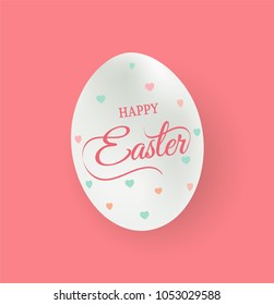 Happy Easter Typography with Easter egg-Easter banner and greeting card template
