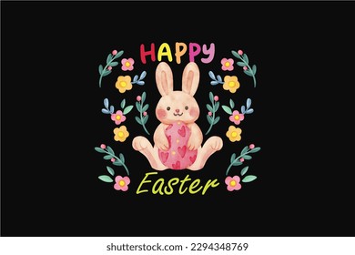 Diseño de camisetas para la tipografía de Pascua FELIZ