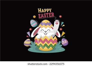 HAPPY EASTER Typography T shirt Design