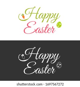 Happy Easter. Typography in vector. Happy Easter banner. Happy Easter background.