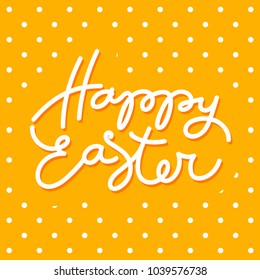 Happy Easter typography. Vector illustration.