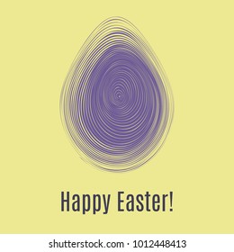 Happy Easter ultra violet card. Egg hunt for children template layout. Vector illustration. 