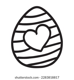 Happy easter with variant egg element hand drawing. you can coloring on childreen book