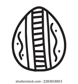 Happy easter with variant egg element hand drawing. you can coloring on childreen book