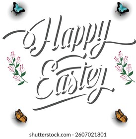 Happy Easter Vector Art Illustration Background