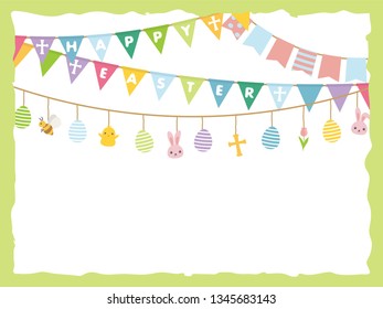 Happy easter vector background.