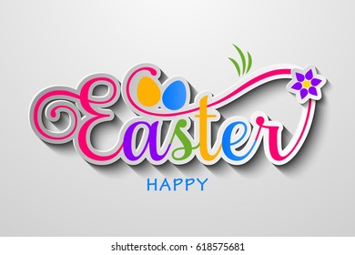 Happy Easter - vector Easter background