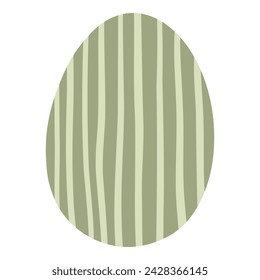 Happy Easter vector card colorful egg. Design of Spring greeting card. Vertical card with egg, spring flowers design decorative.