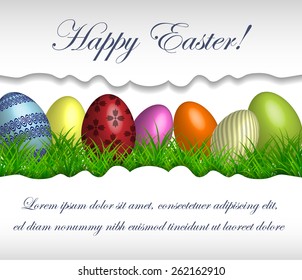 Happy easter vector card. Eps10.